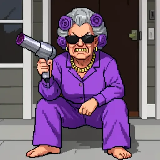 The shared cover art prompt rendered in the Pixelated style